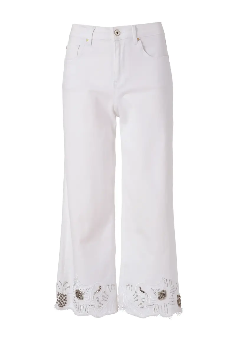 Pantaloni cropped in bull