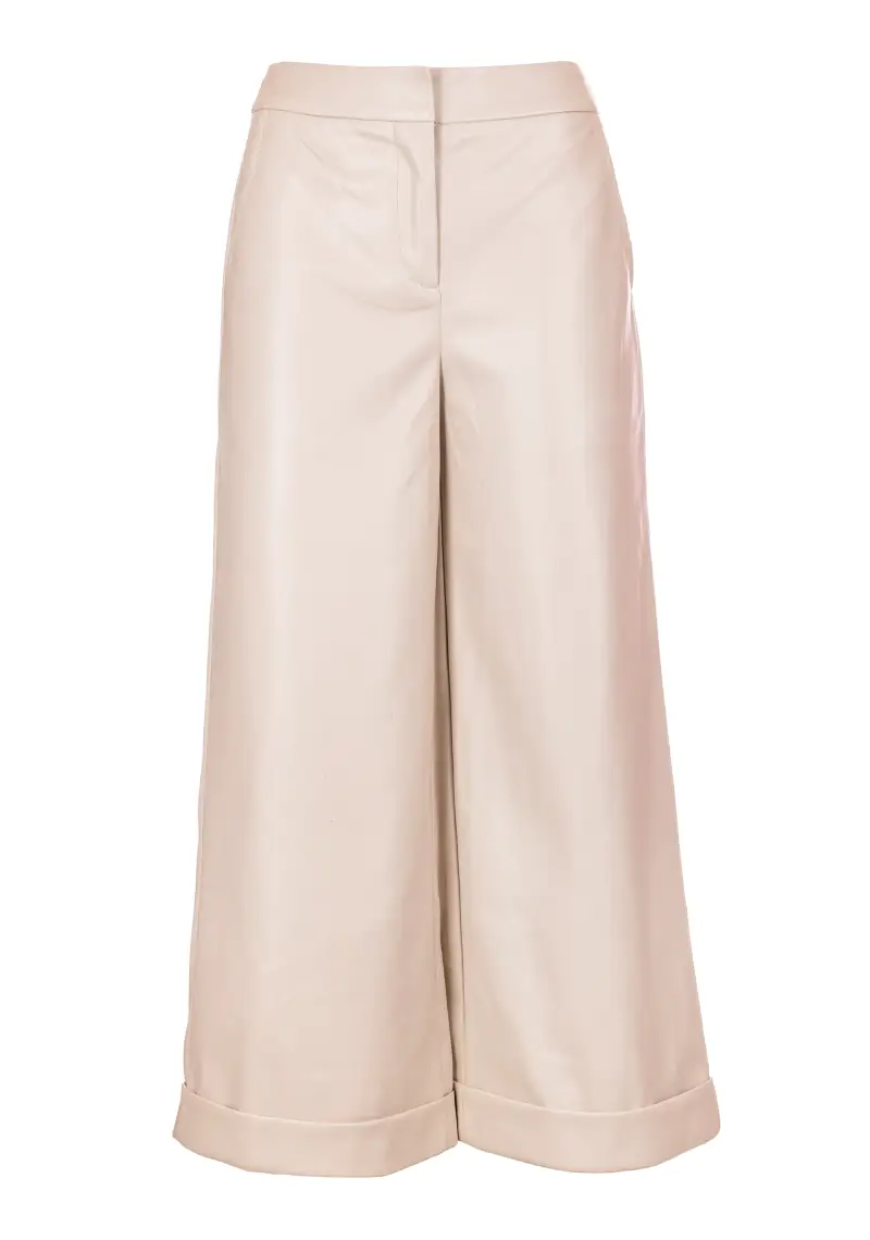 Fracomina Pantaloni culotte cropped in poliuretano