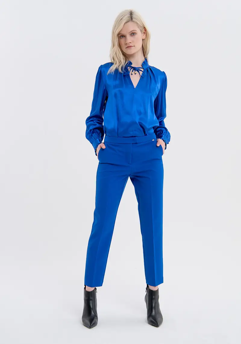 Pantaloni slim in tessuto tecnico miniatura 2