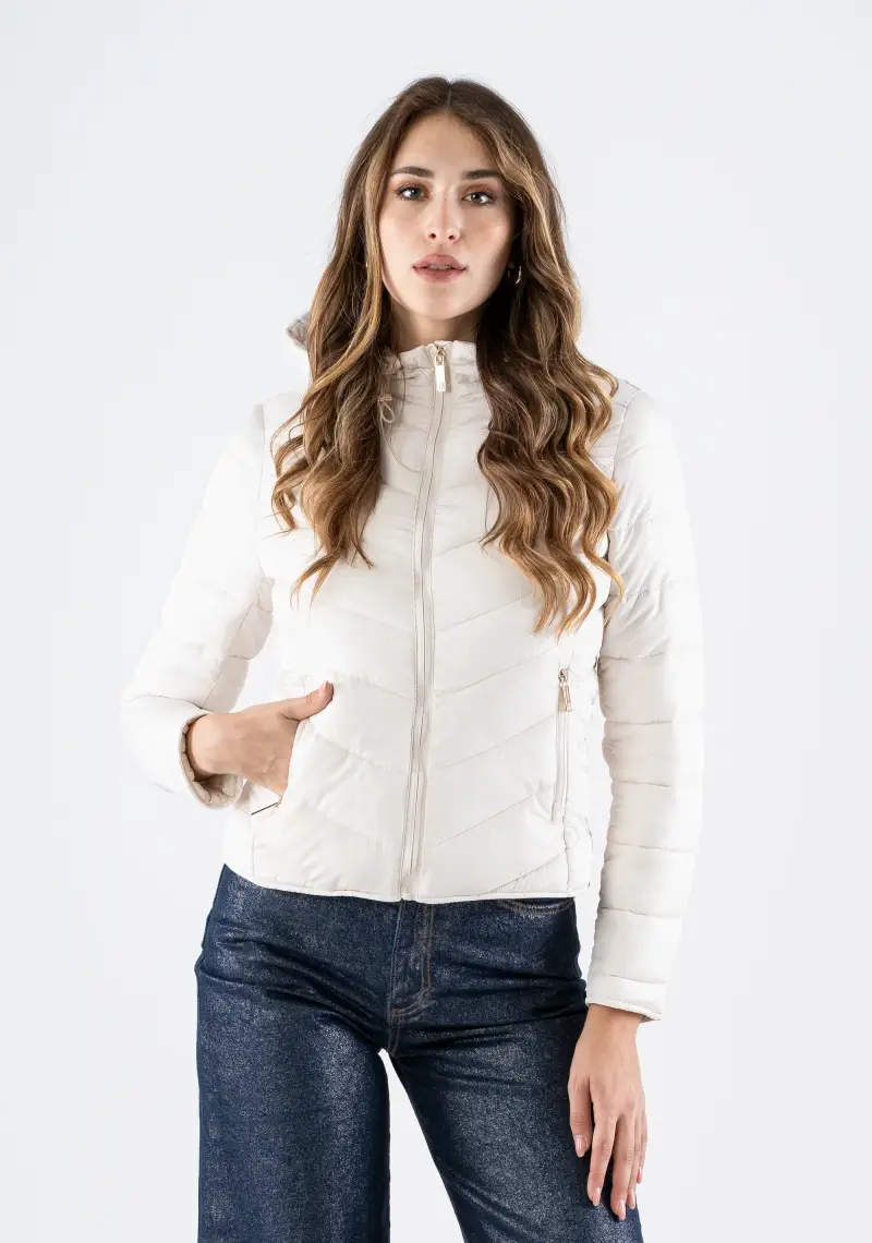 Piumino Leggero con Zip e Tasche