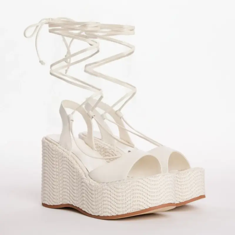 Sandali con Zeppa Alta e Allacciatura alla Schiava miniatura 2