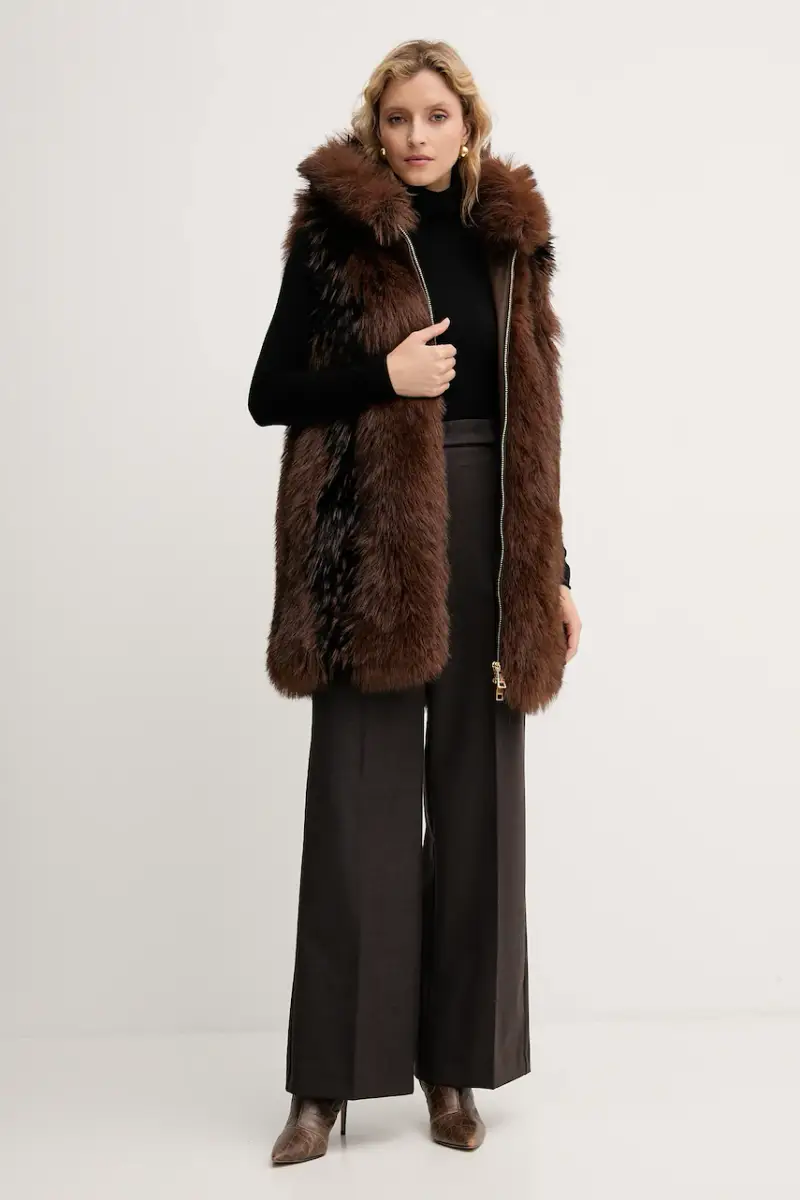 smanicato colore marrone FR25WC4006O44501 miniatura 2