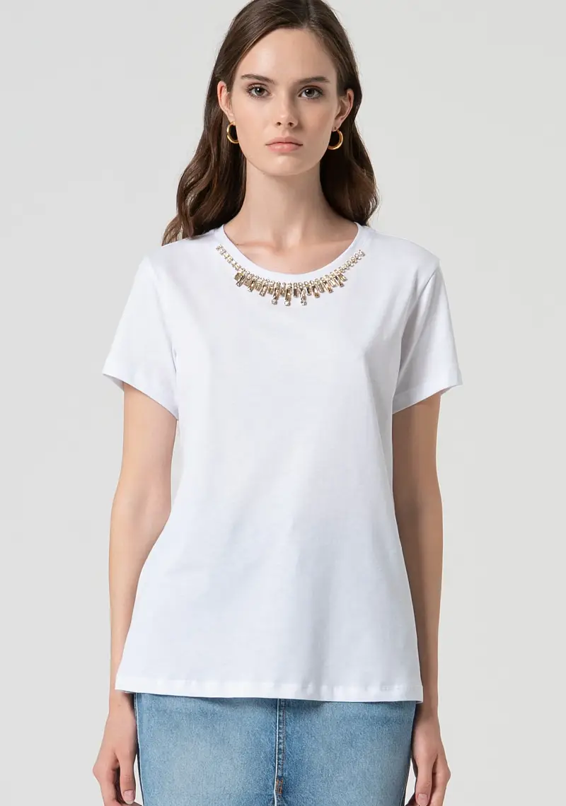 T-shirt regular in jersey di cotone