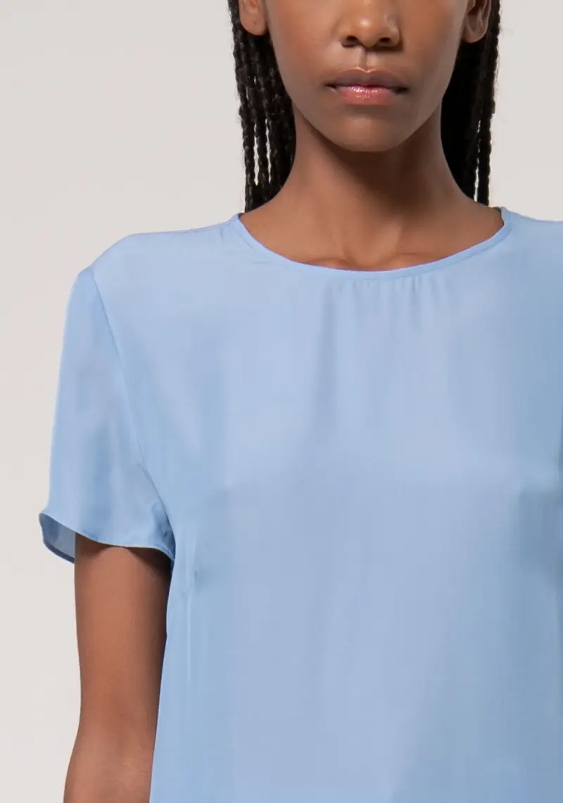 Top regular in viscosa e seta miniatura 2