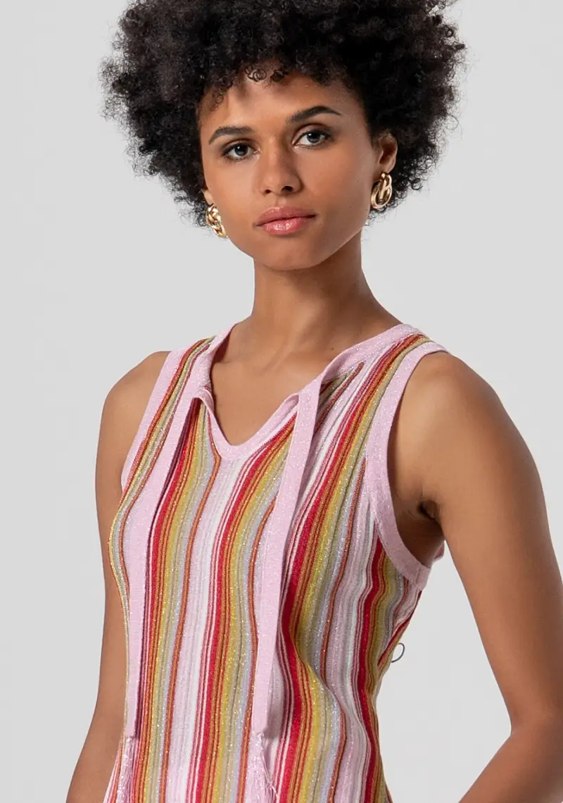 Fracomina Top senza maniche in maglia con lurex miniatura 2