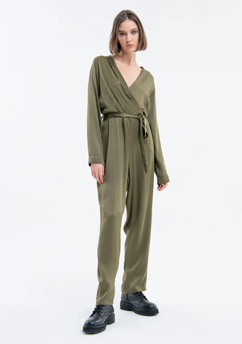 Tuta regular in raso di viscosa miniatura 2