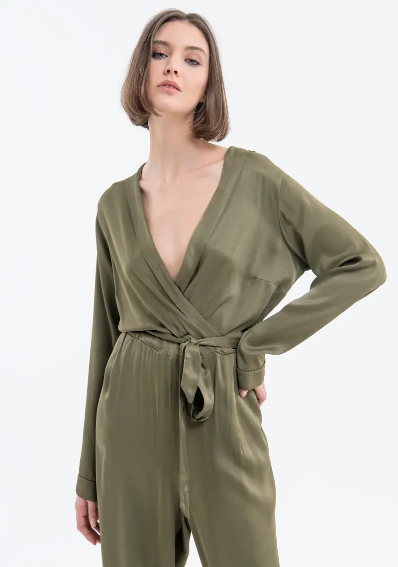 Tuta regular in raso di viscosa miniatura 2