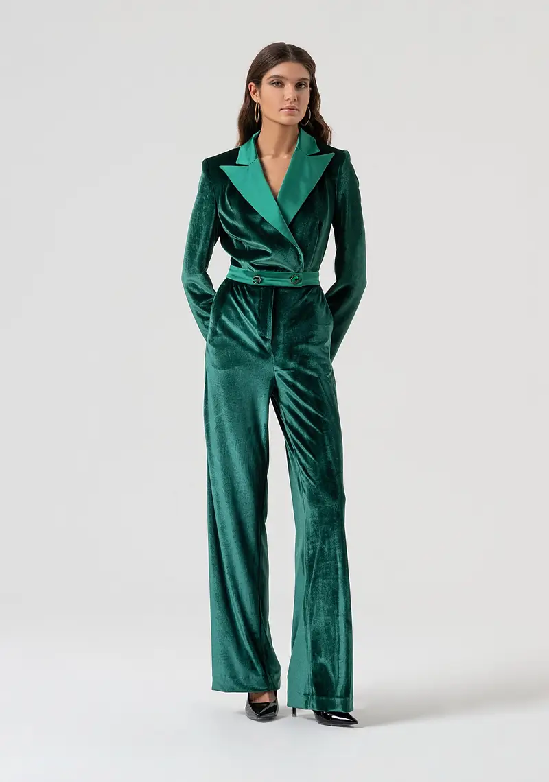 Tuta regular intera in velluto