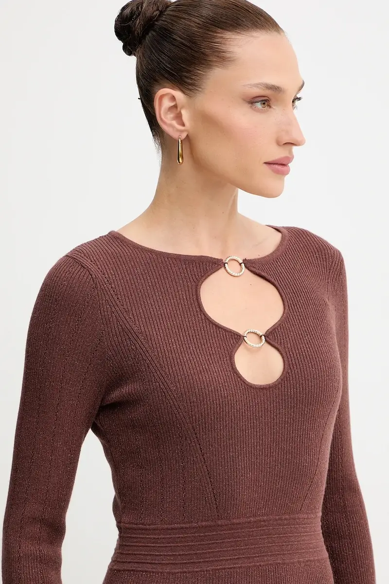 vestito colore marrone FS25WD5010K501Q7 miniatura 4