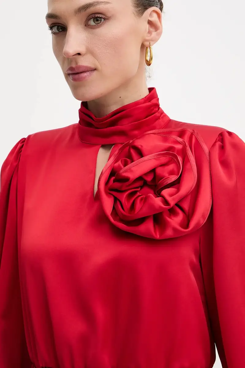 vestito colore rosso FR25WD1018W41101 miniatura 4