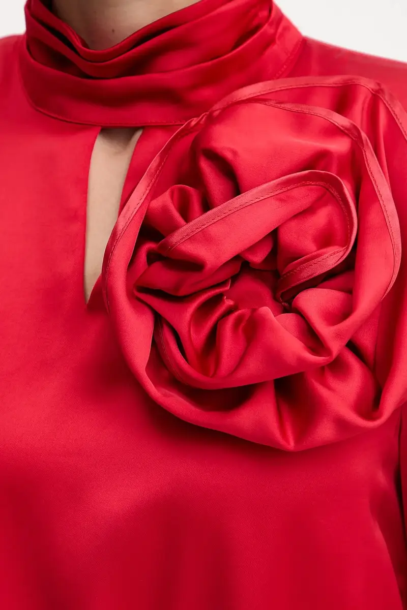 vestito colore rosso FR25WD1018W41101 miniatura 5