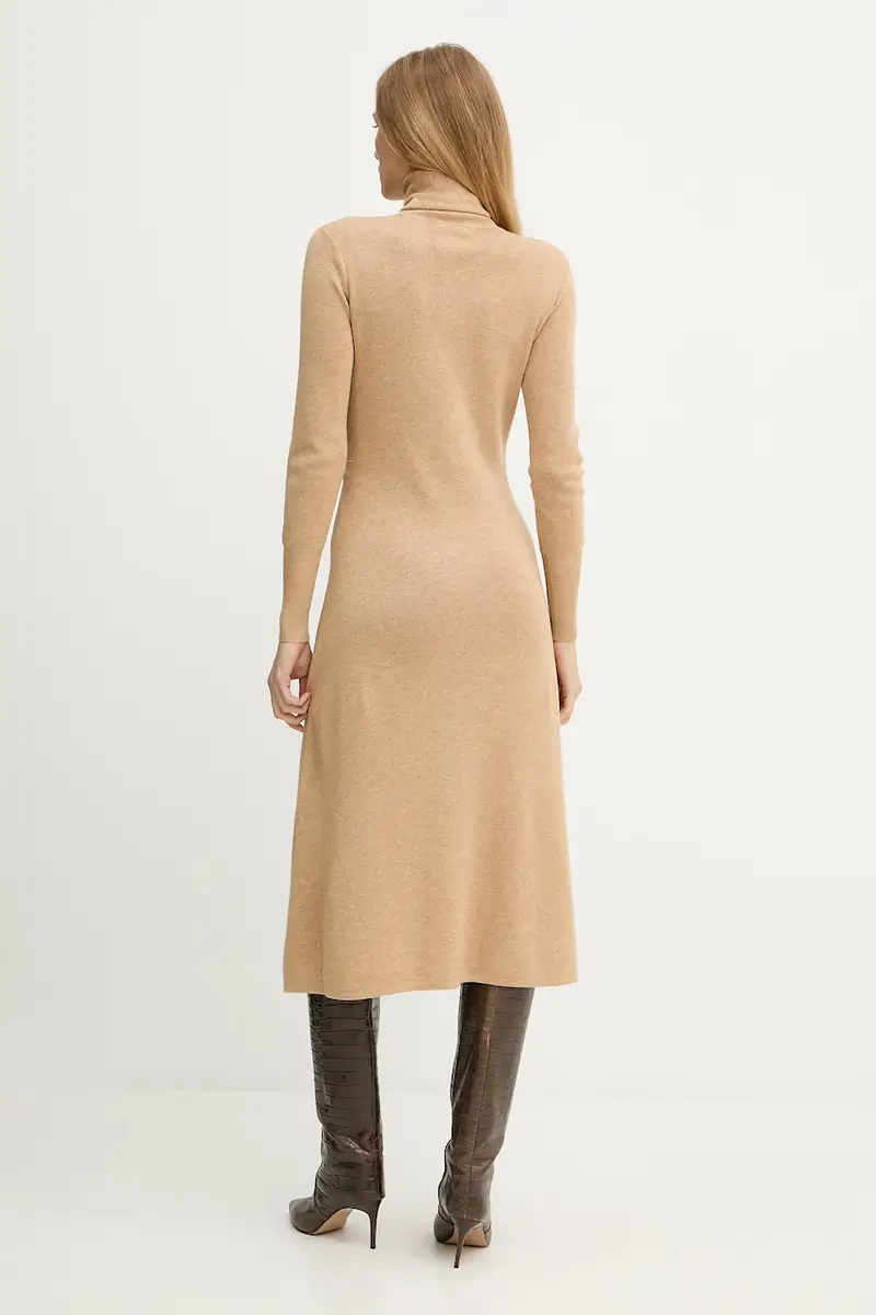 vestito con lana colore beige FR25WD5004K459Q7 miniatura 3