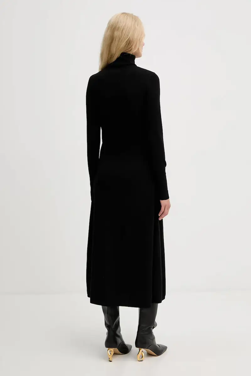 vestito con lana colore nero FR25WD5004K459Q7 miniatura 3