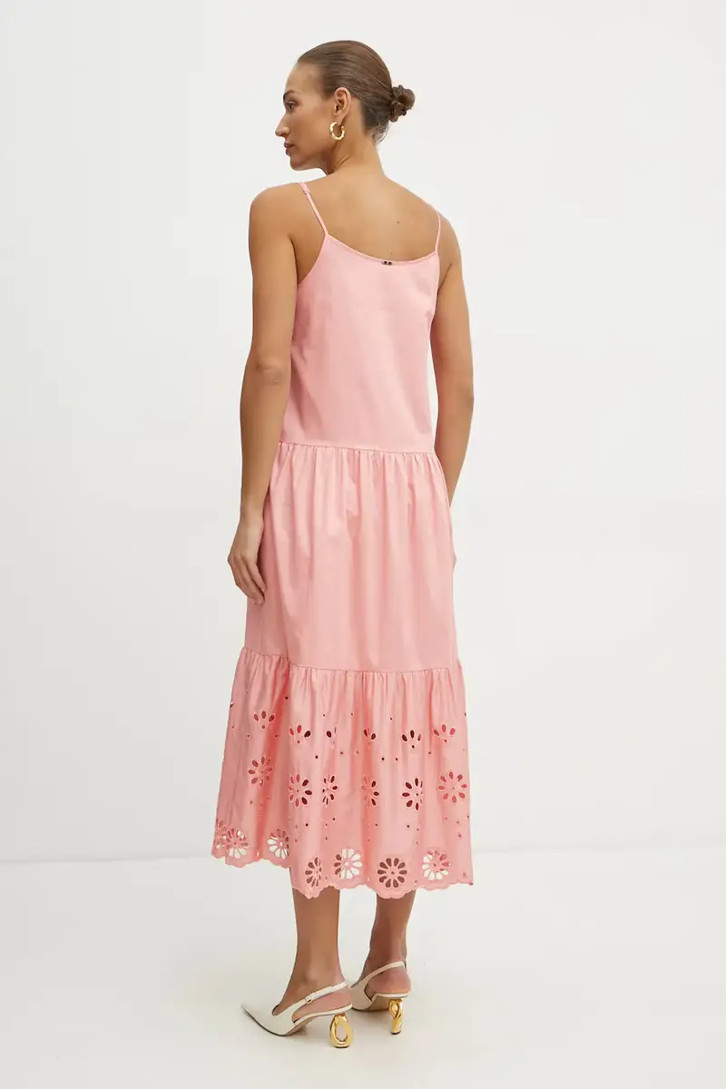 vestito in cotone colore arancione FJ25SD3001W400E5 miniatura 3