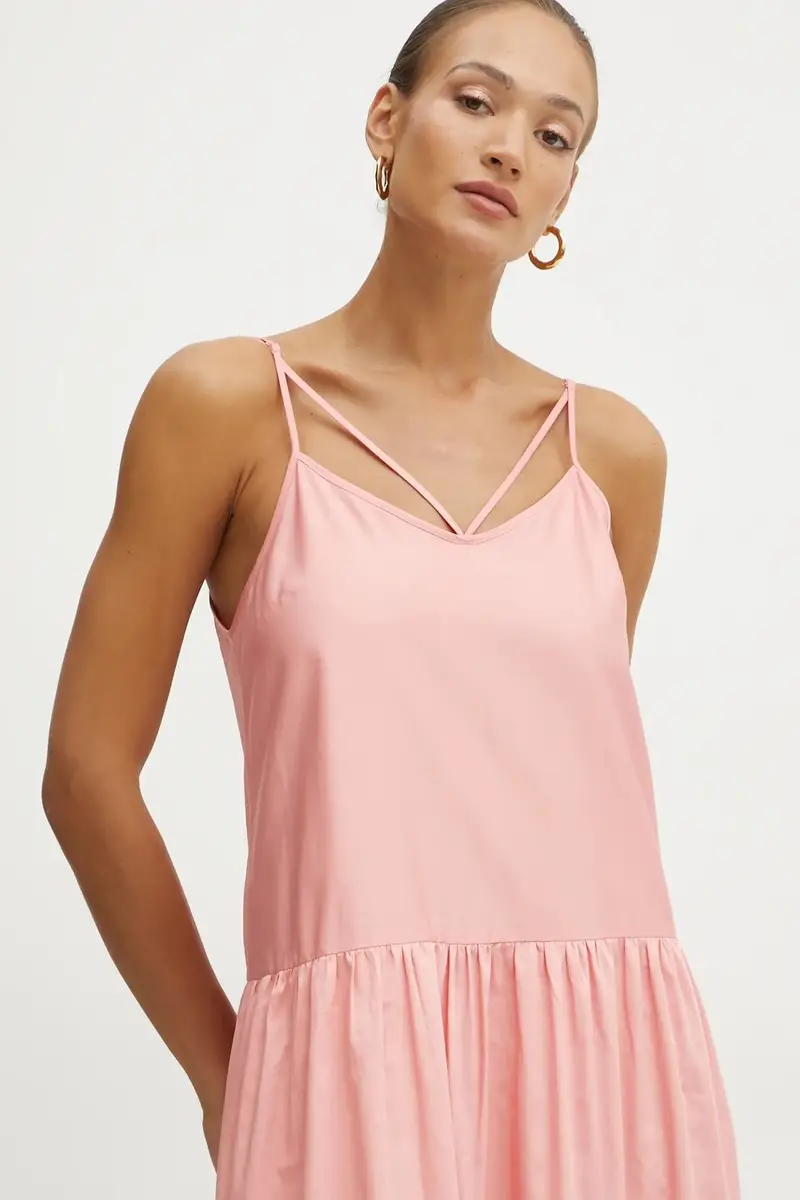 vestito in cotone colore arancione FJ25SD3001W400E5 miniatura 4