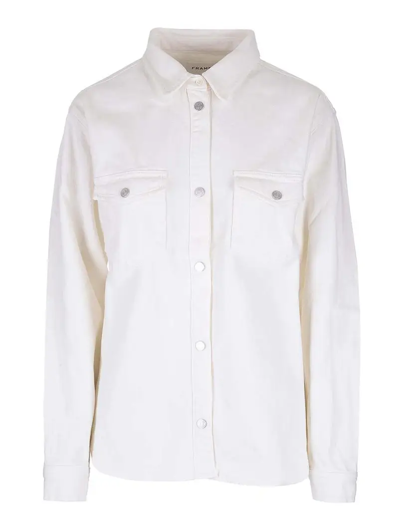 Camicia bianca in denim Bianco