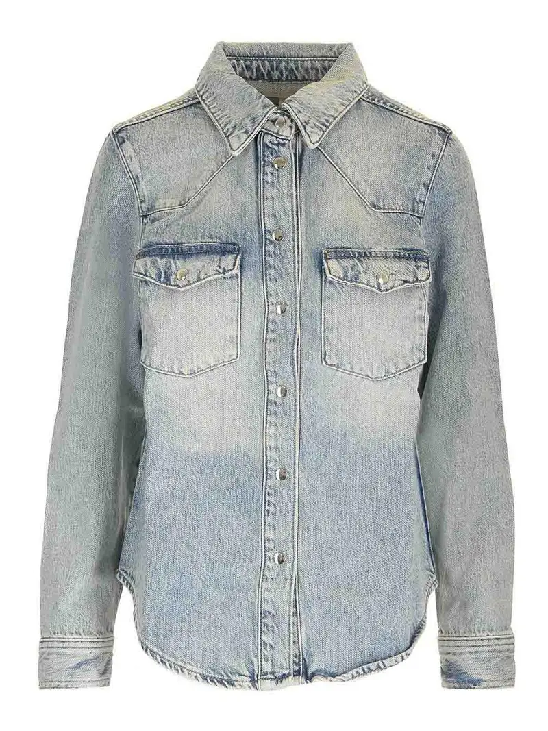 Maglietta in denim ereditÃ Azzurro