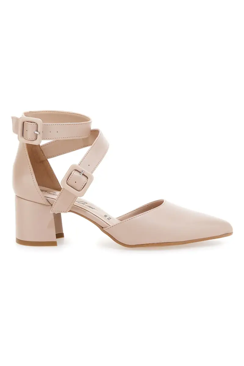 Décolleté da donna beige con cinturini incrociati Francesca Gritti 8012 [NUDE]