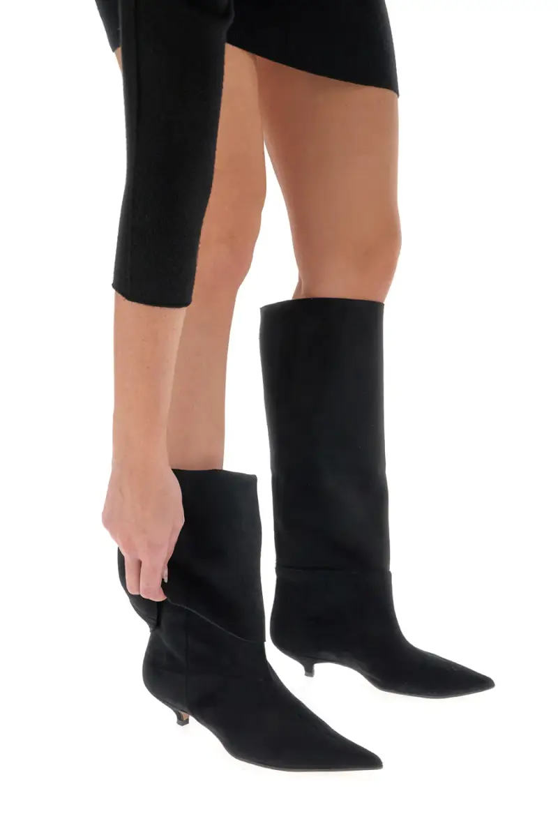 Stivali neri 3 in 1 con tacco basso a rocchetto Francesca Gritti 330 [NERO]