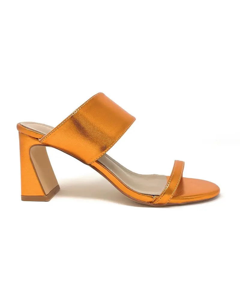 sandali sabot in pelle arancio g41 01n