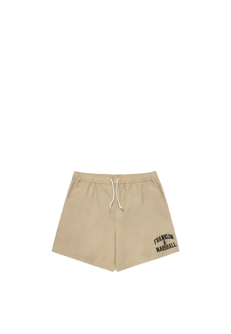 Boxer mare in recycled nylon stampa logo arch letter - S / Beige