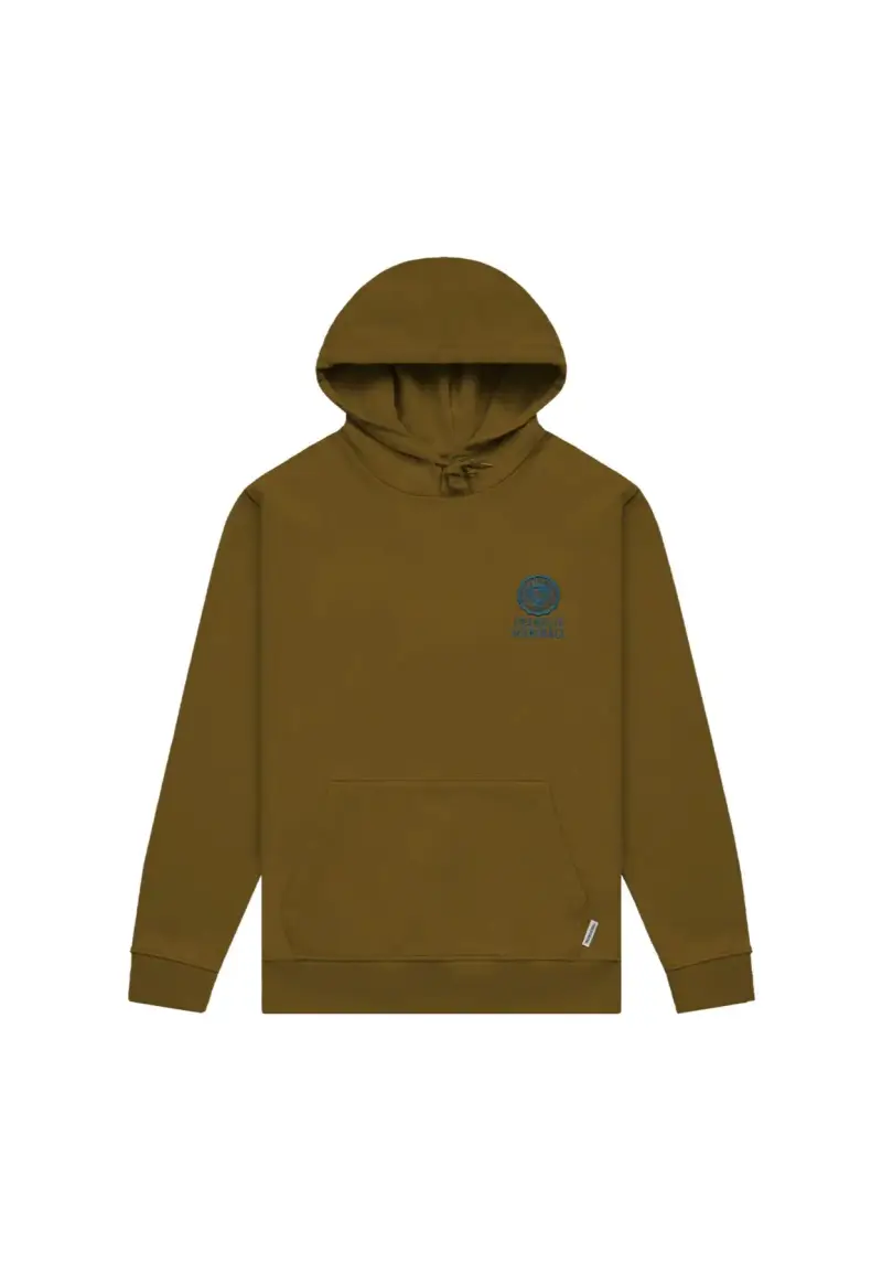 Felpa con cappuccio ricamo logo Crest 117 - M / Verde