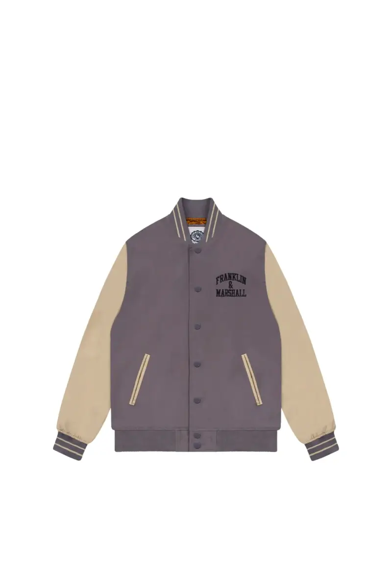 Giacca varsity con ricamo logo arch letter - S / Grigio