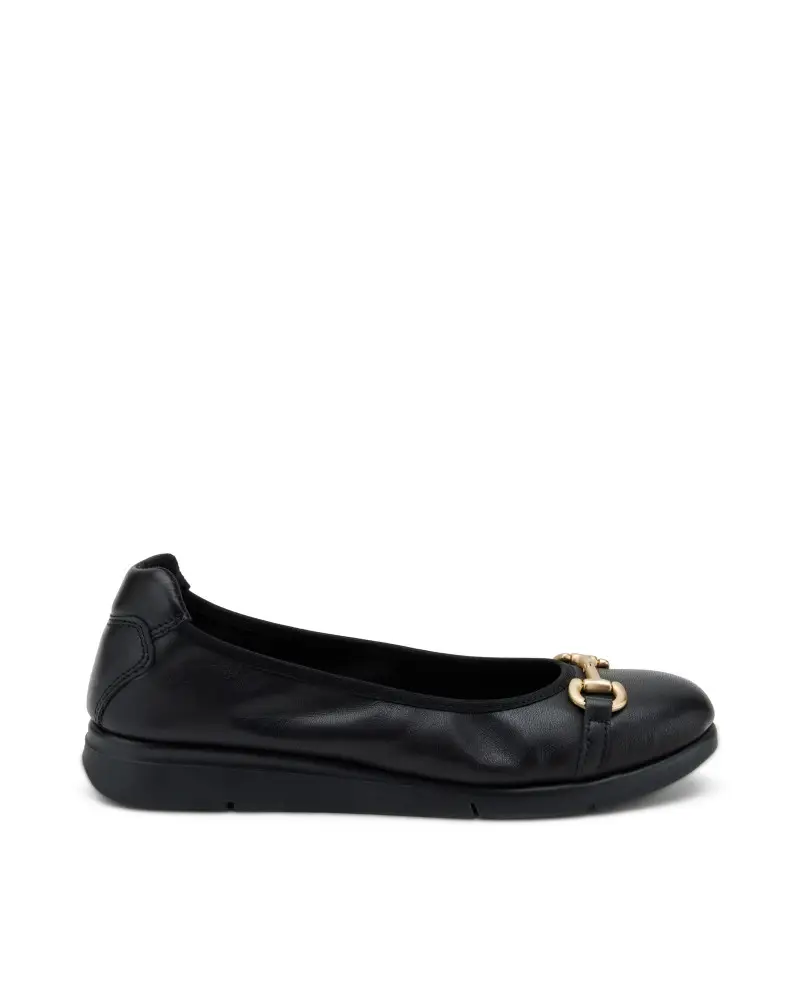 ballerina comfort in pelle nera 51m4 NERO
