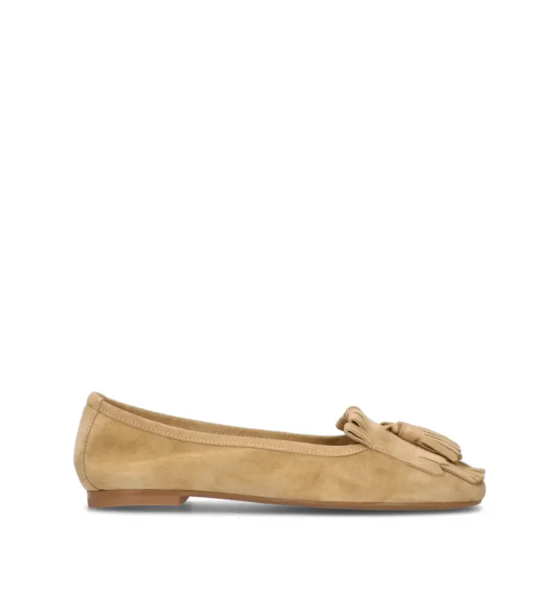 Ballerina donna beige in suede Vario