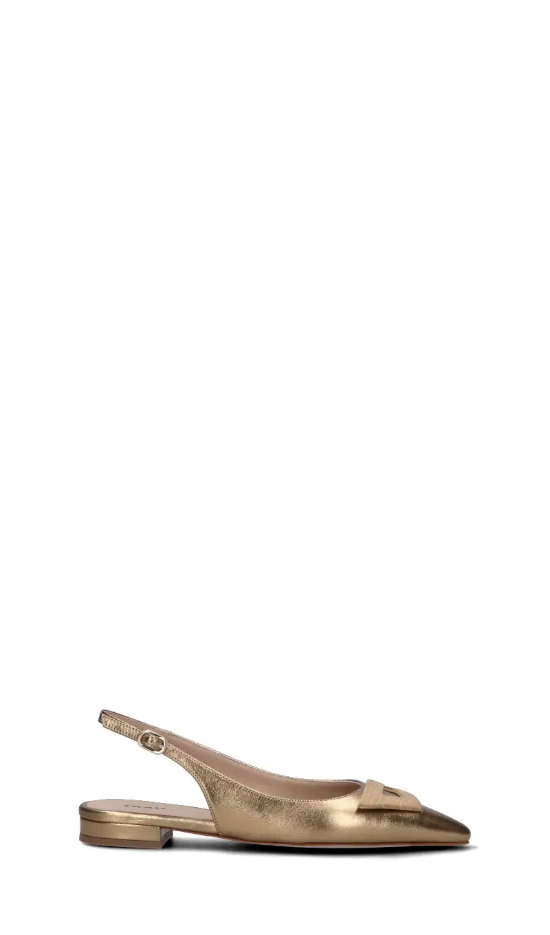 Decollete donna oro in pelle Vario