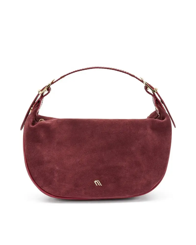handbag in morbido suede bordo' b830 BORDEAUX
