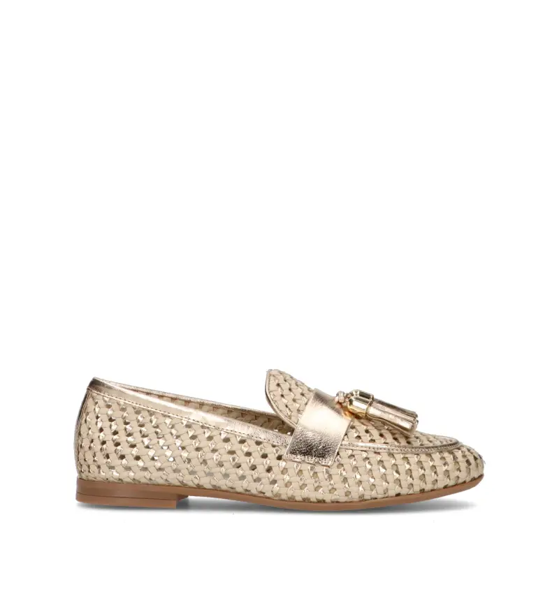 Mocassino donna platino in pelle Vario