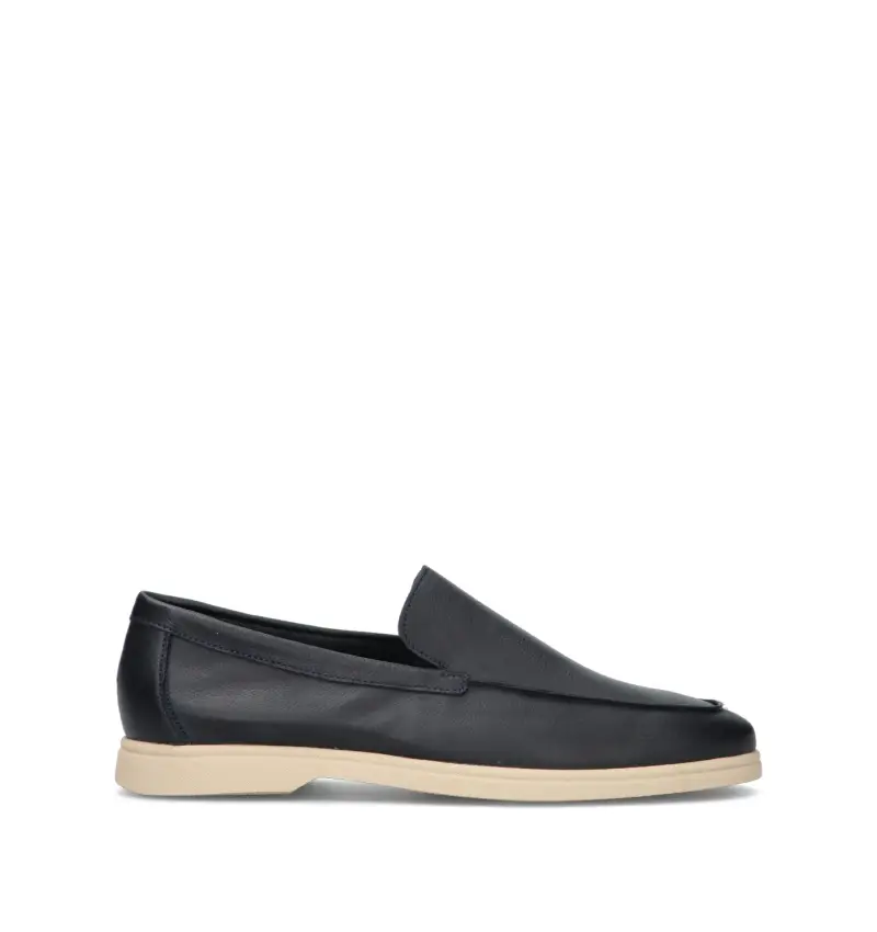 Mocassino uomo blu in pelle Vario