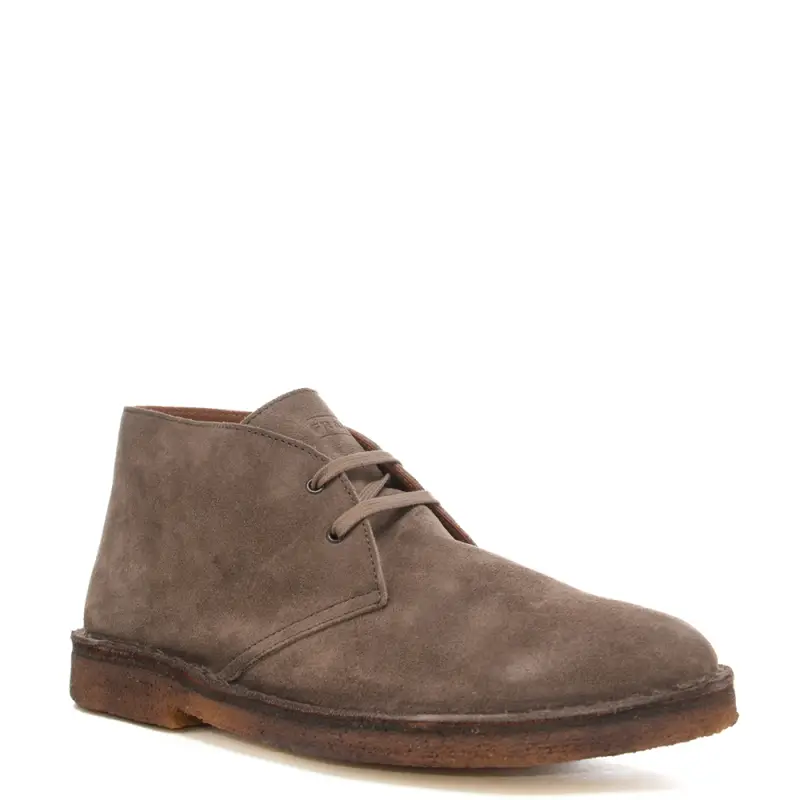 polacchino uomo stringato in camoscio con suola effetto invecchiato visone miniatura 2