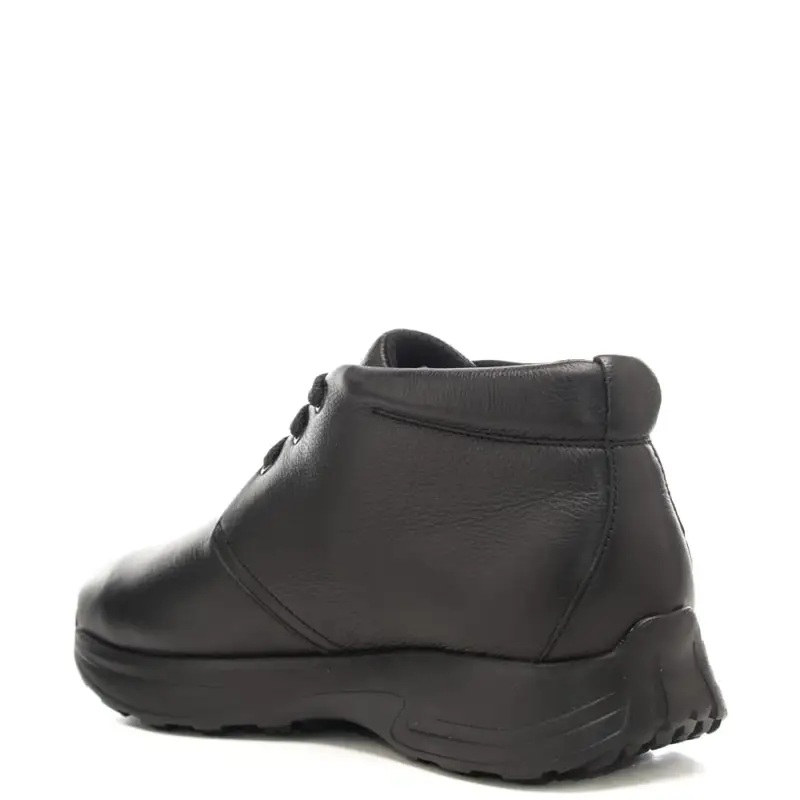 scarpe uomo total black con chiusura con lacci in tessuto miniatura 3