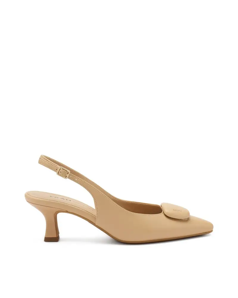 slingback in nappa cookie con accessorio 81t1 BEIGE