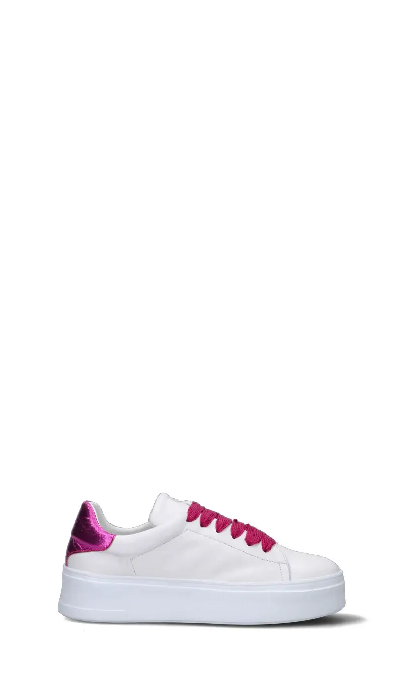 Sneaker donna bianca/fuxia in pelle Vario