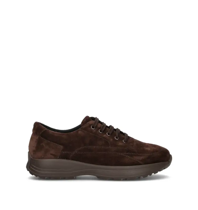 Sneaker uomo marrone in suede Vario