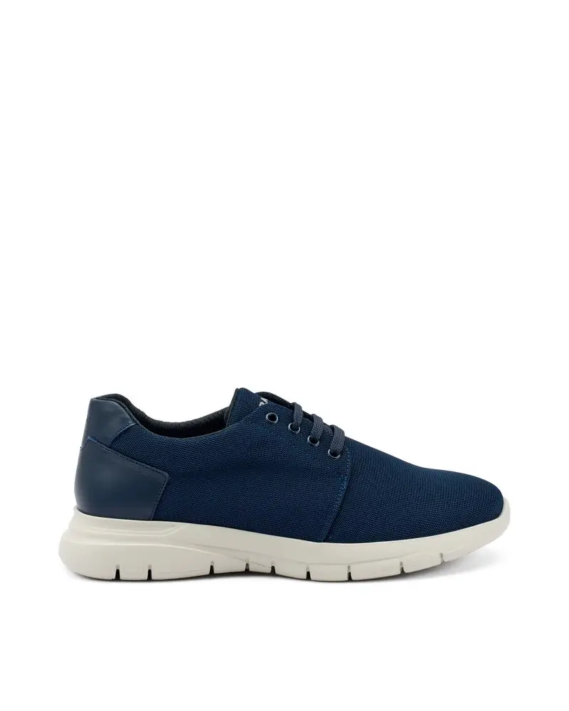 sneakers uomo in tessuto tecnico blu 09x1