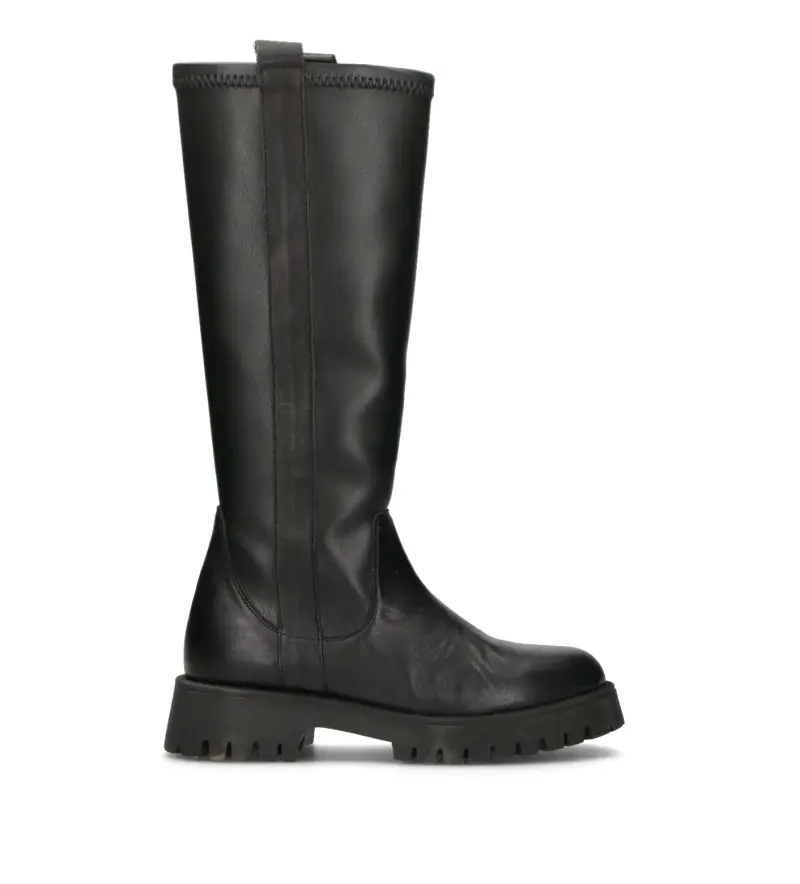 Stivale donna nero in pelle Vario