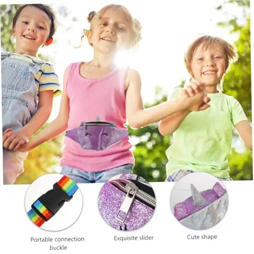 FRCOLOR 1pezzi Per Ragazzo Unicorno Tracolla in Pu Per Bambine Per Attività All Aperto All Asilo in miniatura 3