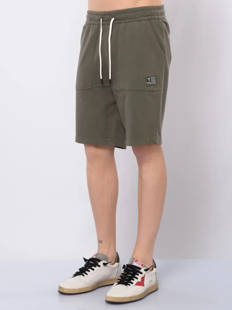 bermuda da uomo Fred Mello in felpa con logo Verde