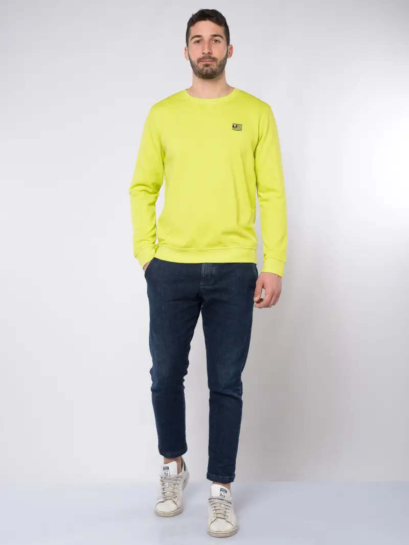 felpa da uomo Fred Mello girocollo con logo Verde miniatura 2