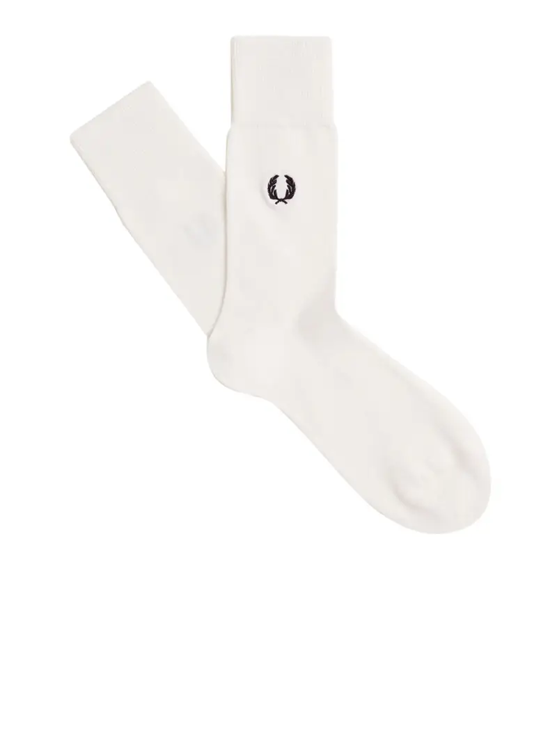 calzini fred perry classic laurel da uomo - bianco