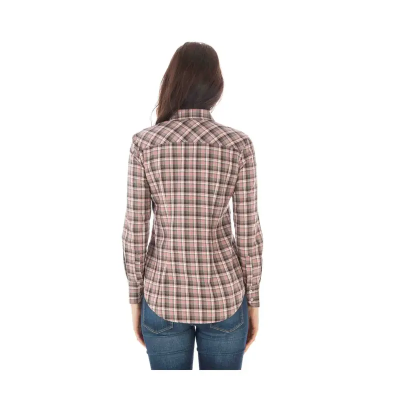 Camicia Maniche Lunghe Donna Rosa Rouches miniatura 2