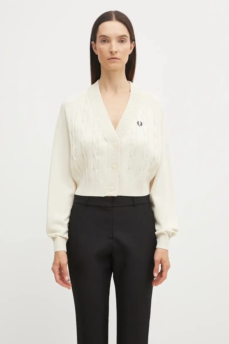 Fred Perry Cardigan Donna Beige 2329185