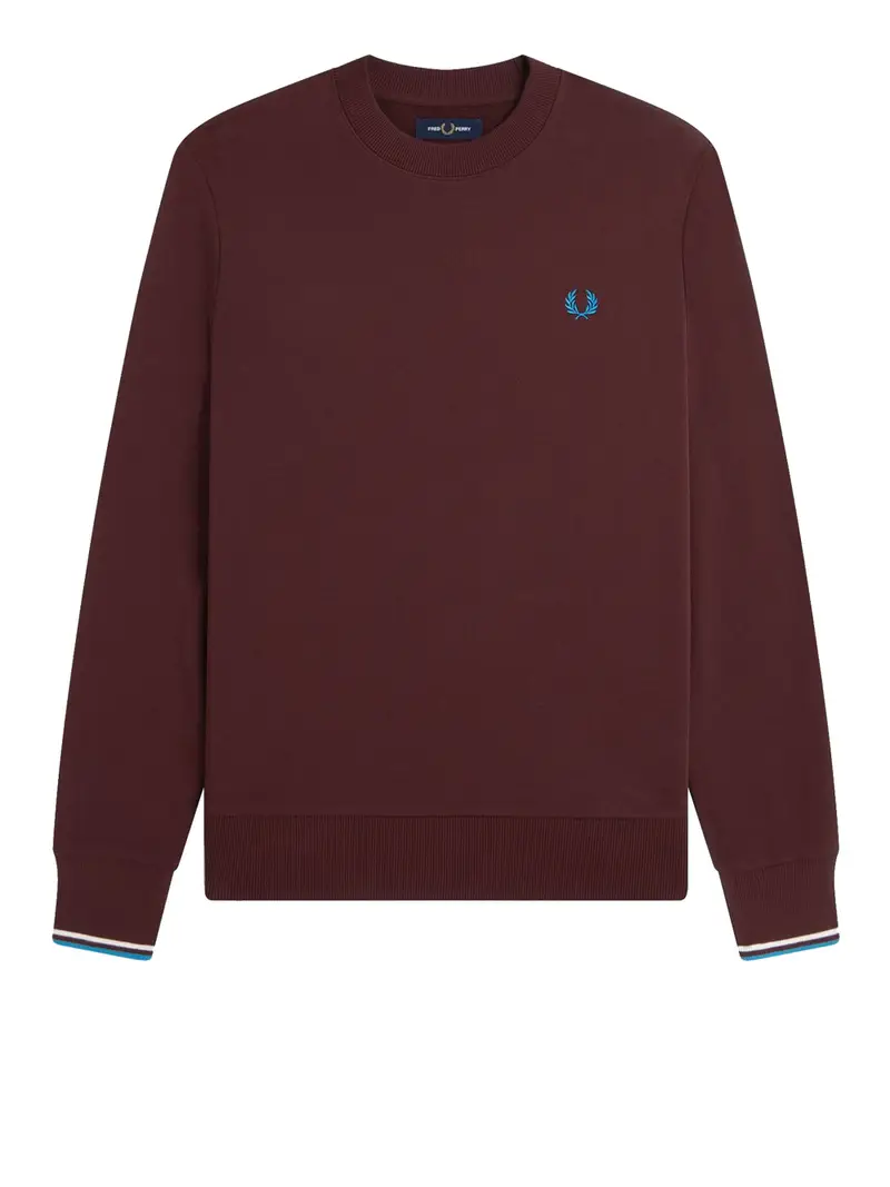 felpa fred perry da uomo - bordeaux