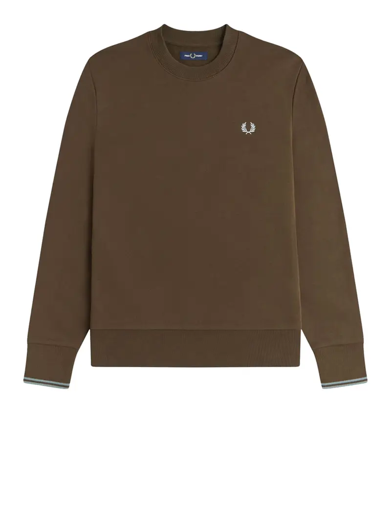 felpa fred perry da uomo - marrone