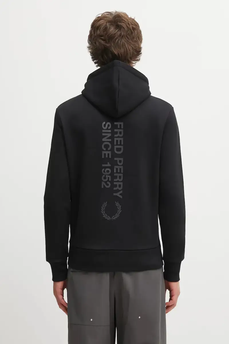 felpa uomo colore nero con cappuccio M1371 miniatura 3