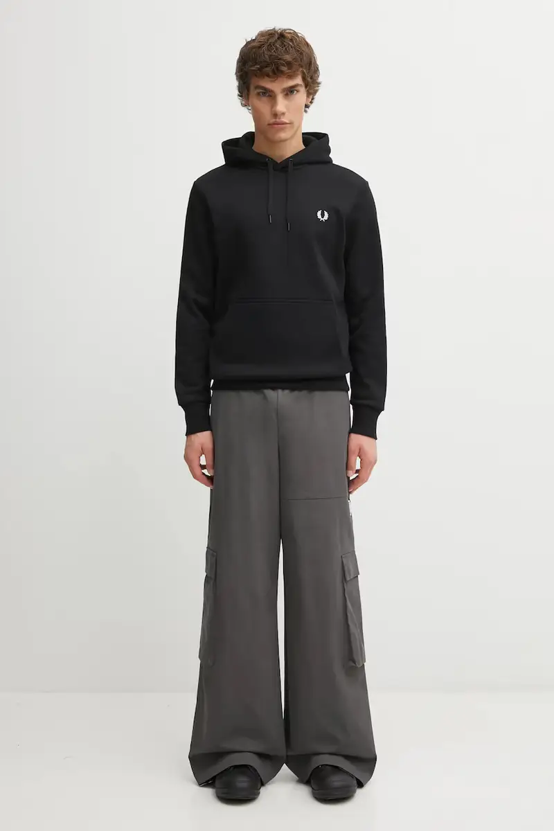 felpa uomo colore nero con cappuccio M1371 miniatura 5